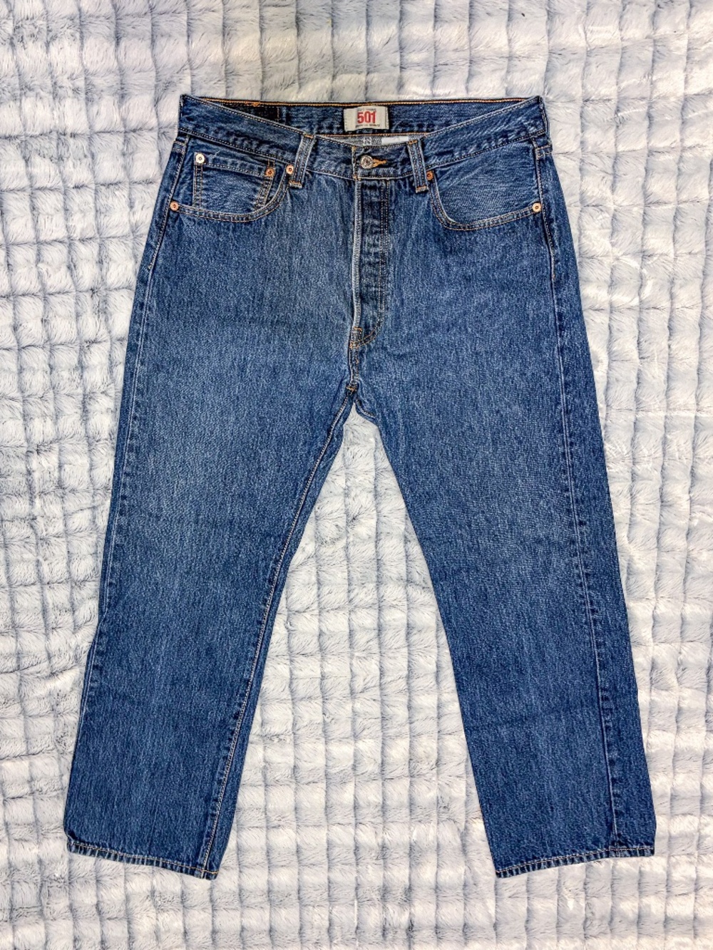 Levi's Original 501 XX Straight Leg Button Fly Jeans WPL-423 34x29 Medium Wash